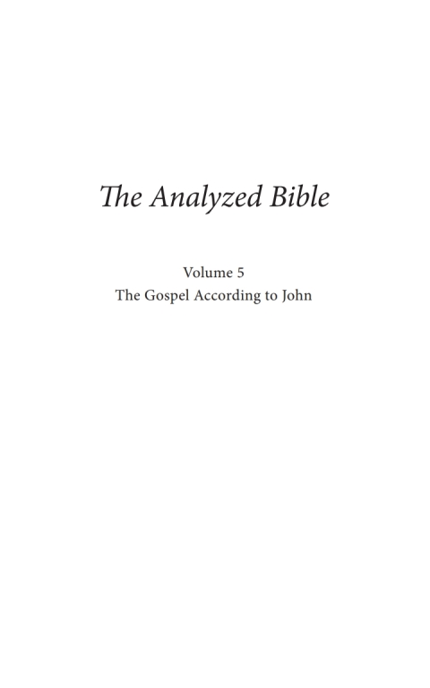 Cover image for book The Analyzed Bible, Volume 5