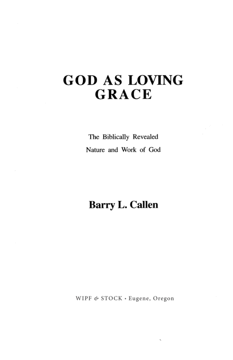 Cover image for book God as Loving Grace