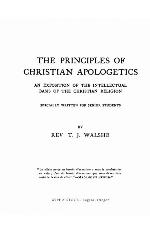Cover image for book The Principles of Christian Apologetics