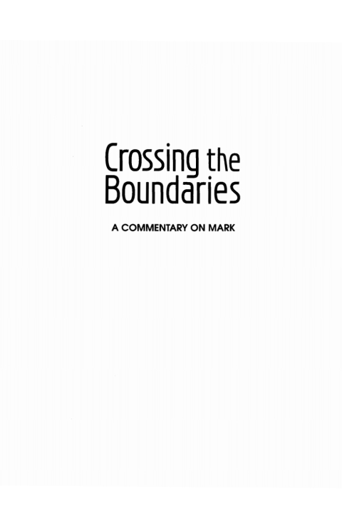 Cover image for book Crossing the Boundaries