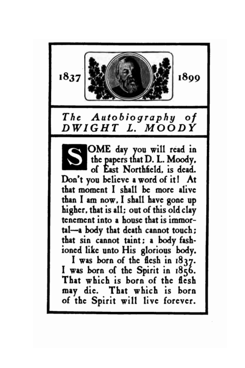 Cover image for book The Life of D. L. Moody by His Son