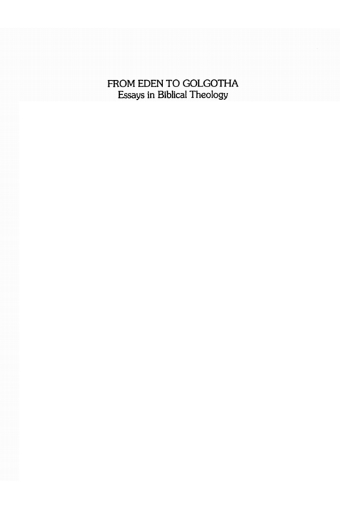 Cover image for book From Eden to Golgotha