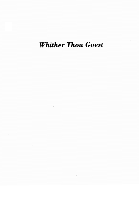 Cover image for book Whither Thou Goest