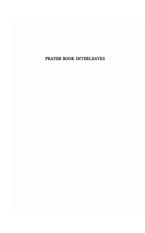 Cover image for book Prayer Book Interleaves