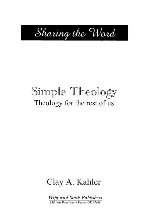 Cover image for book Simple Theology: Theology for the Rest of Us