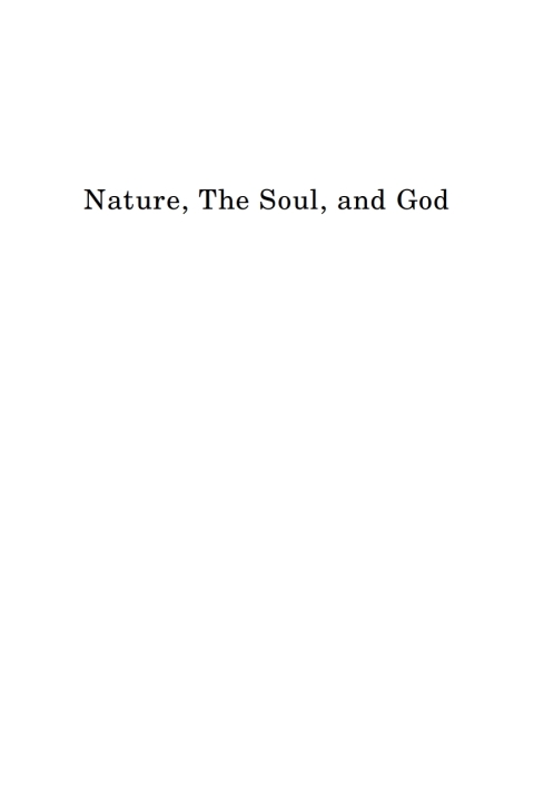 Cover image for book Nature, the Soul, and God