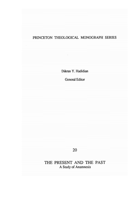 Cover image for book The Present and the Past