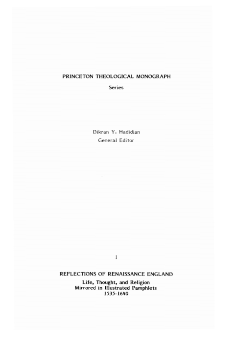 Cover image for book Reflections of Renaissance England