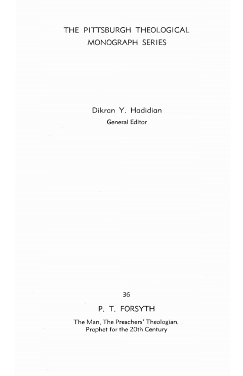Cover image for book P.T. Forsyth