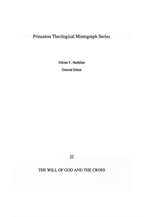 Cover image for book The Will of God and the Cross