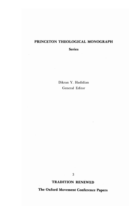 Cover image for book Tradition Renewed