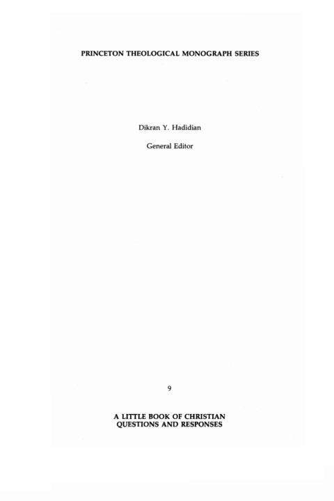 Cover image for book A Little Book of Christian Questions and Responses