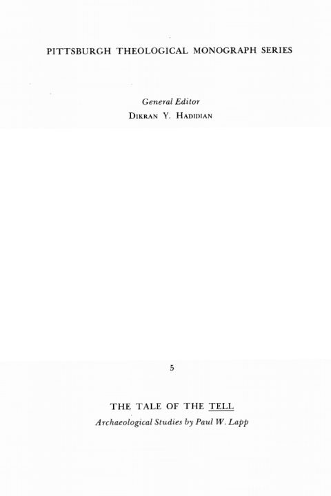 Cover image for book The Tale of the Tell