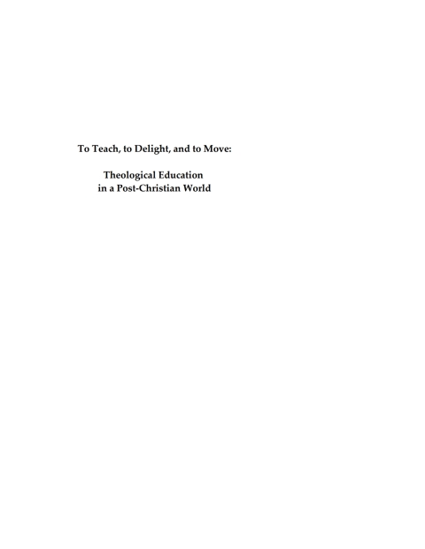 Cover image for book To Teach, To Delight, and To Move