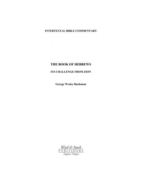 Cover image for book The Book of Hebrews