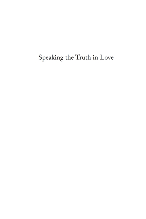 Cover image for book Speaking the Truth in Love