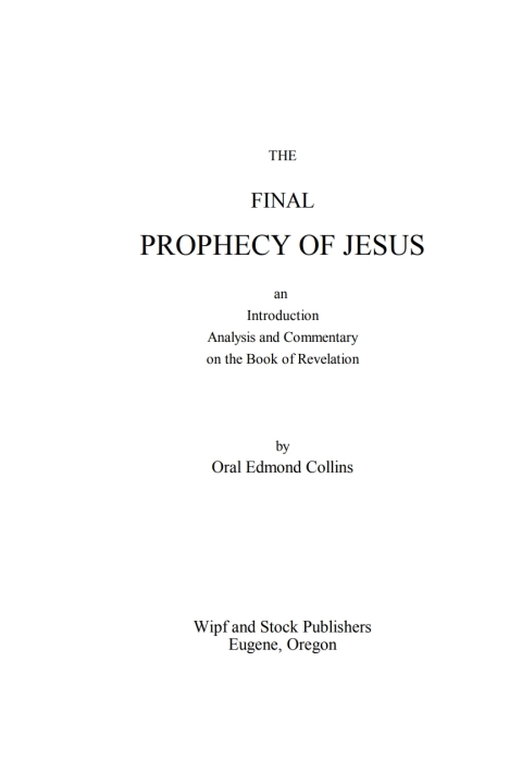 Cover image for book The Final Prophecy of Jesus