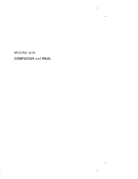 Cover image for book Musing with Confucius and Paul