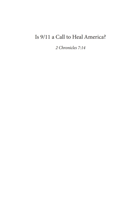 Cover image for book Is 9/11 a Call to Heal America?