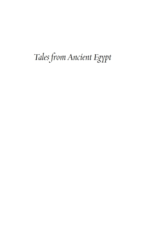 Cover image for book Tales from Ancient Egypt
