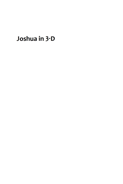 Cover image for book Joshua in 3-D