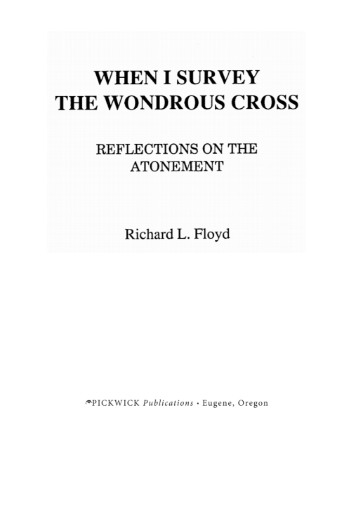 Cover image for book When I Survey the Wondrous Cross