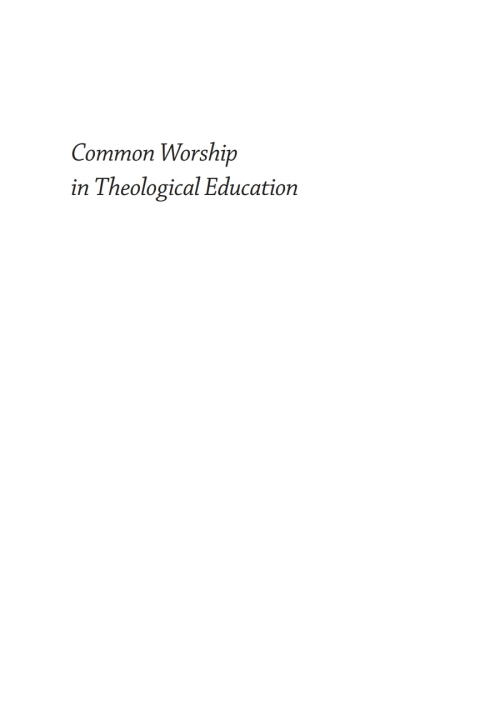 Cover image for book Common Worship in Theological Education