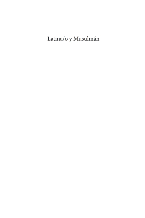 Cover image for book Latina/o y Musulmán