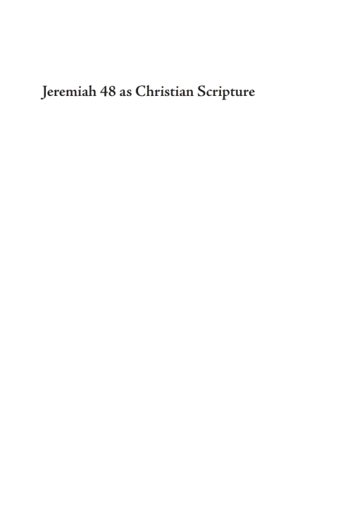 Cover image for book Jeremiah 48 as Christian Scripture