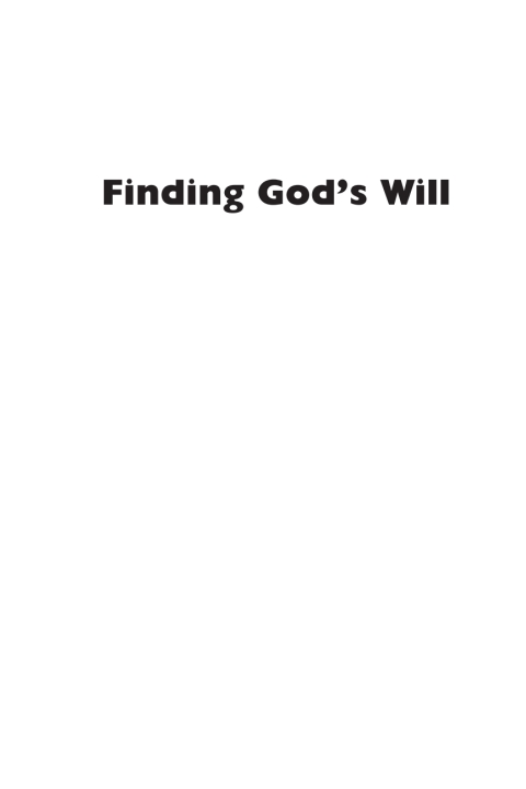 Cover image for book Finding God’s Will