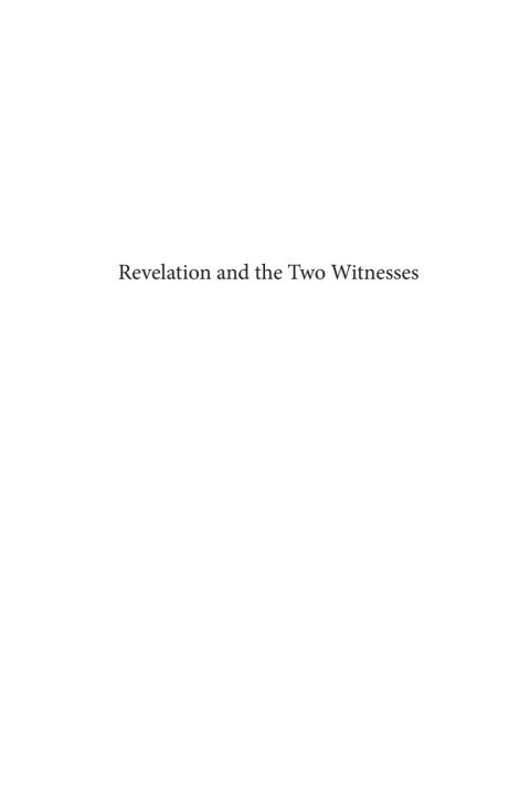 Cover image for book Revelation and the Two Witnesses