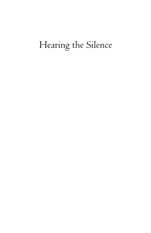 Cover image for book Hearing the Silence