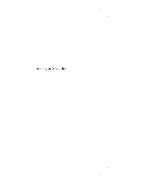 Cover image for book Aiming at Maturity
