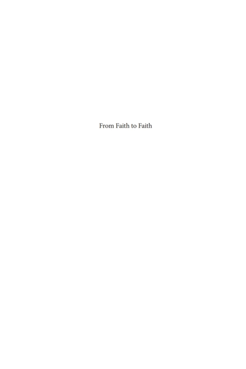 Cover image for book From Faith to Faith