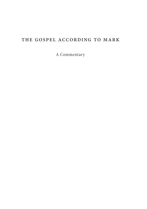 Cover image for book The Gospel according to Mark