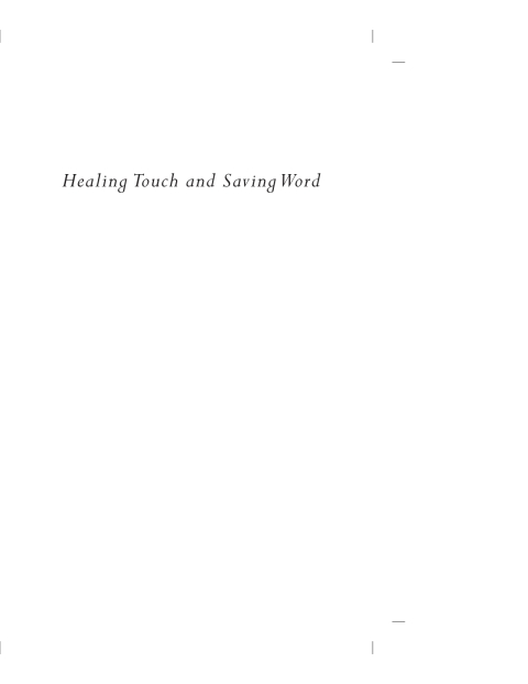 Cover image for book Healing Touch and Saving Word