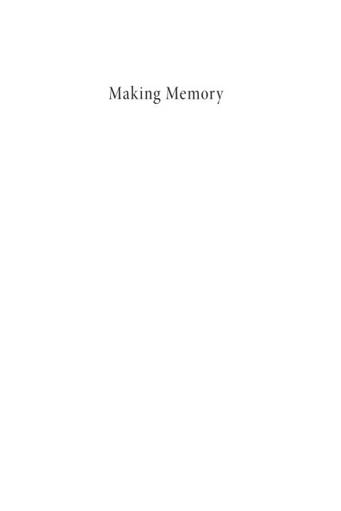 Cover image for book Making Memory