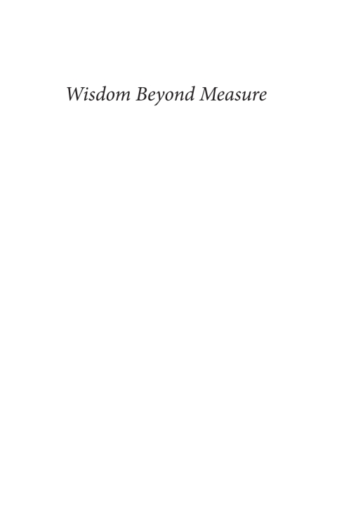 Cover image for book Wisdom Beyond Measure