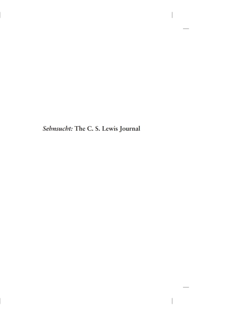 Cover image for book Sehnsucht: The C. S. Lewis Journal