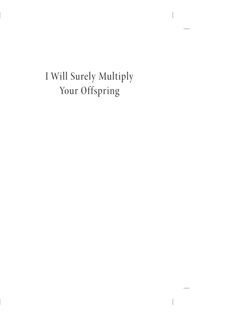 Cover image for book I Will Surely Multiply Your Offspring