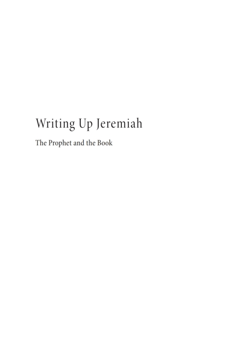 Cover image for book Writing Up Jeremiah