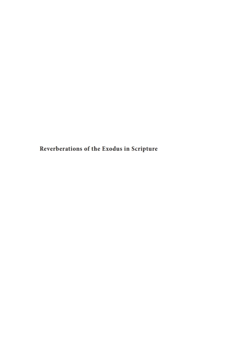 Cover image for book Reverberations of the Exodus in Scripture