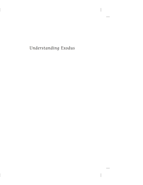Cover image for book Understanding Exodus