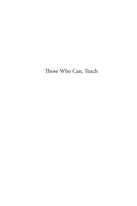 Cover image for book Those Who Can, Teach