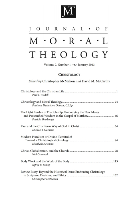 Cover image for book Journal of Moral Theology, Volume 2, Number 1