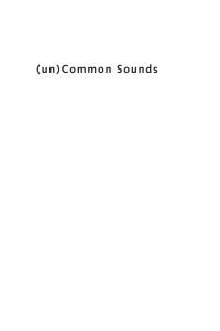 Cover image: (un)Common Sounds 9781625644886