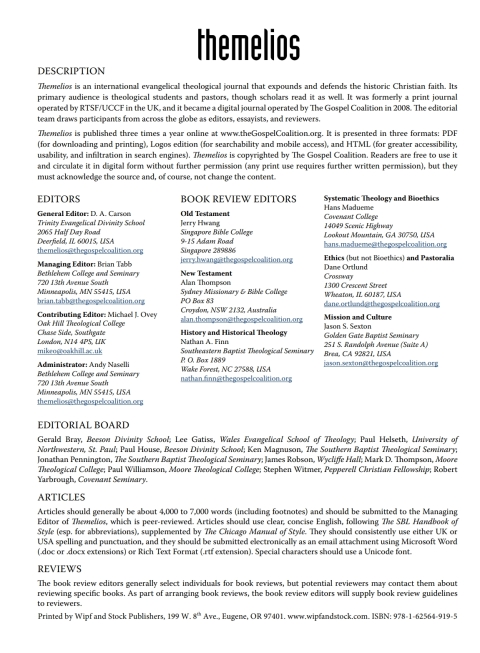 Cover image for book Themelios, Volume 39, Issue 1