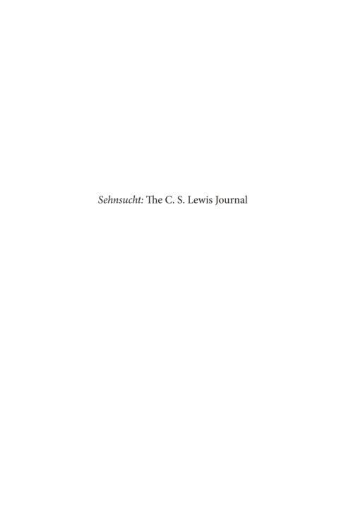 Cover image for book Sehnsucht: The C. S. Lewis Journal