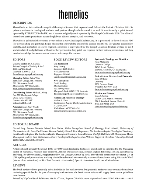 Cover image for book Themelios, Volume 39, Issue 3