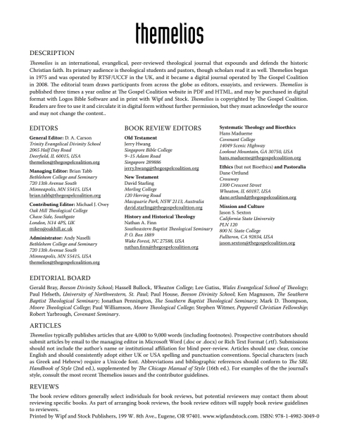 Cover image for book Themelios, Volume 40, Issue 1